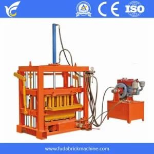 Diesel Engine Paver Block Machine / Hydraulic Press Hollow Brick Machine