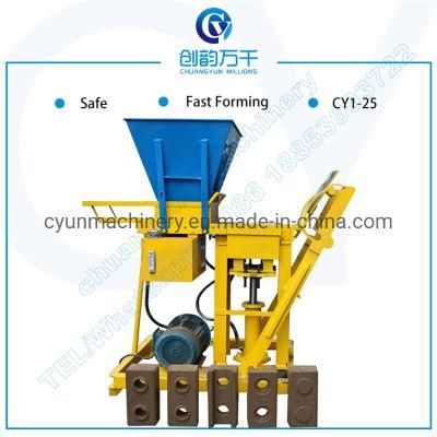 Semi Automatic Clay Interlocking Hydraform Block Machine Earth Paver Brick Machine in Nigeria (CY1-25)