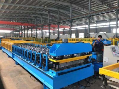 2021 New Type Roofing Long Span Metal Iron Sheet Tile Cold Bending in China Trapezoidal Roof Tile Roll Forming Machine