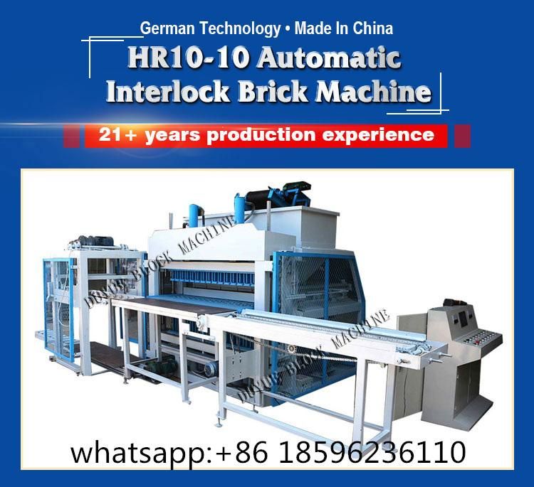 Hr10-10 Fully Automatic Hydraulic Soil Interlocking Brick Machine Clay Brick Moulding Machine