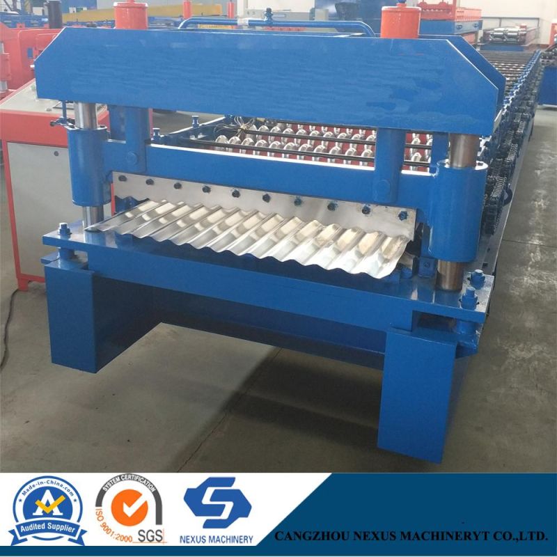 High Tensile Thin Barrel Tile Corrugated Sheet Panel Roll Forming Machine