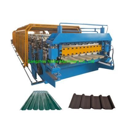 2021 Metal Sheet Roofing Glazed Double Layer Steel Tile Roll Forming Machine