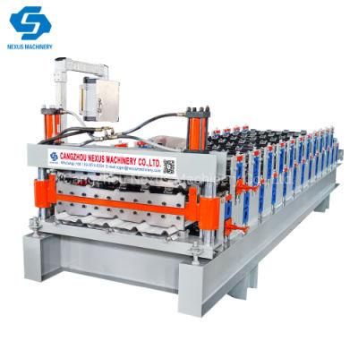 Double Layer Roof Sheet Roll Forming Machine Steel Trapezoidal Sheets Making Machine