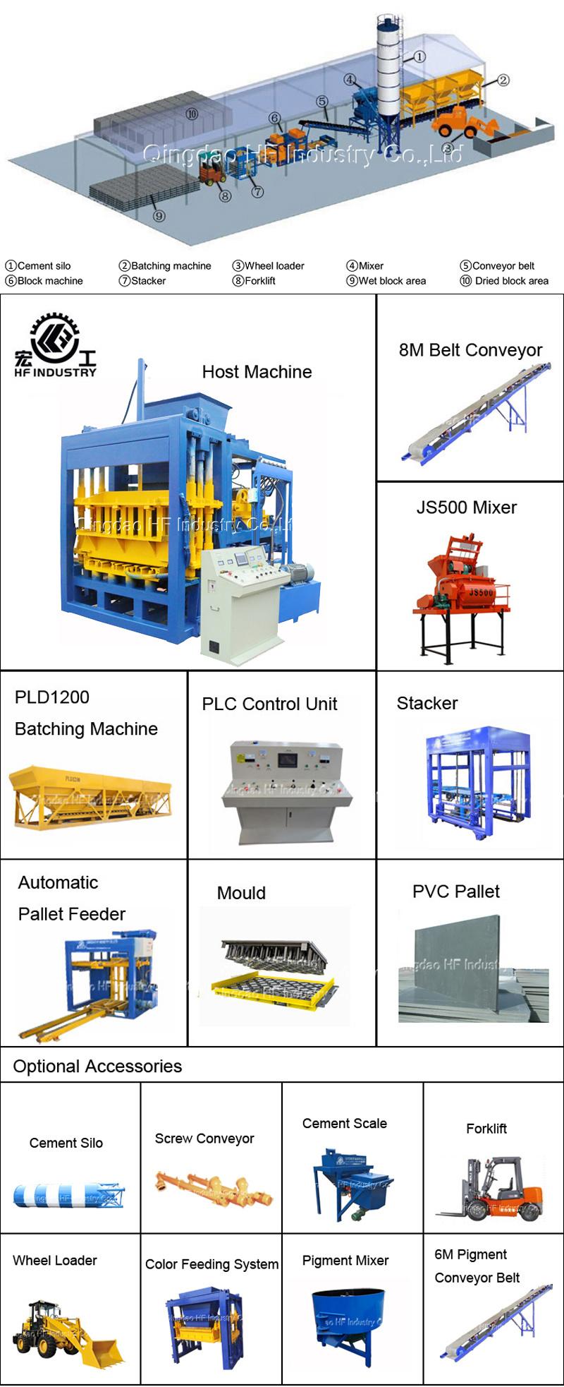 Qt4-16 Cement Block Making Machine Paver Making Machine