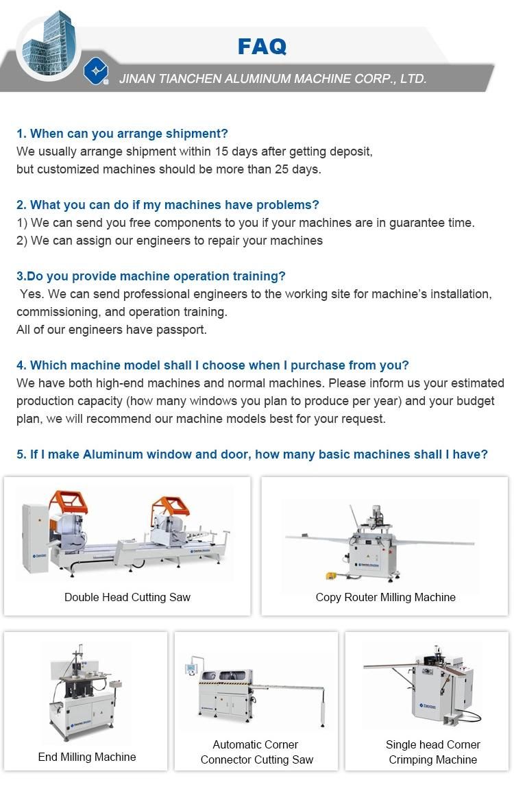 Automatic Aluminum Profile High Precision Cutting Saw Center Window Door Making Machinery