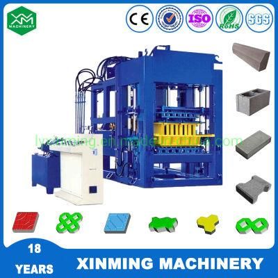 Hydraulic Brick Machine Qt8-15 Big Automatic Fly Ash Block Machine Hollow Brick Making Machine with Cement Silo