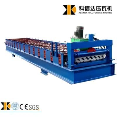 China Advanced Corrugated Wave Sheet Metal 750 Roof Panel Roll Forming Machine