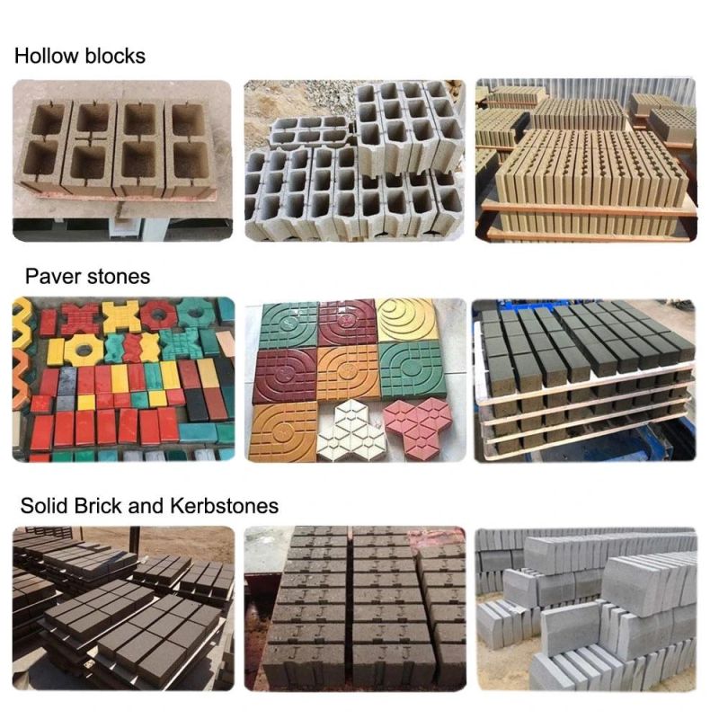 Factory Outlet Cement Paving Machinery Curbstone Paver Solid Hollow Stone Pavement Interlocking Block Brick Making Machine for Qt4-18/Qt6-15/Qt10-15