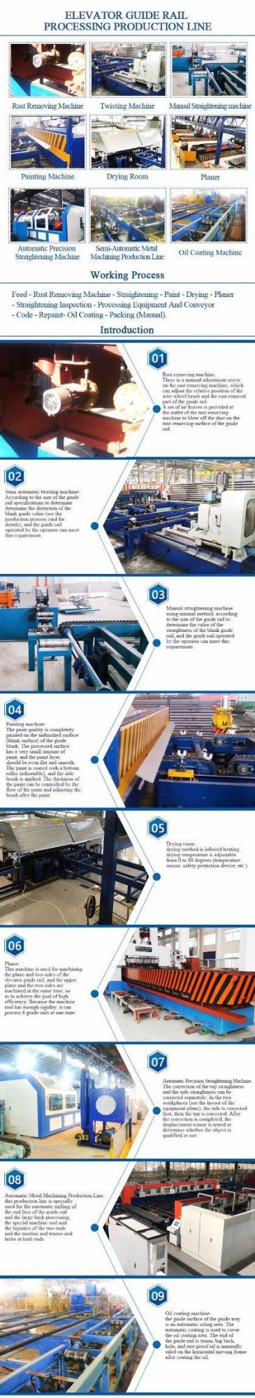 Customized Bracket Hollow Lift Guide Rail Elevator Manufacture Machine