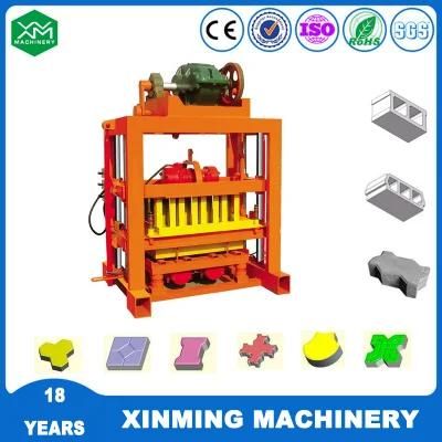 Qtj4-40 Small Manufacturing Semiautomatic Hollow/Solid Block Machine and Pavers Brick Making Machine in Factory Price
