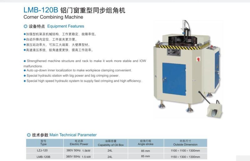 Aluminium Profiles Heavy-Duty Corner Combining Machine for Window & Door