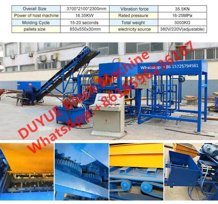 German Technology Full Automatic Duyue Qt4-20 Hydraulic Cement Block Brick Making Machine Concrete Paver Block Molding Machine, Hollow Block Machine in Factory