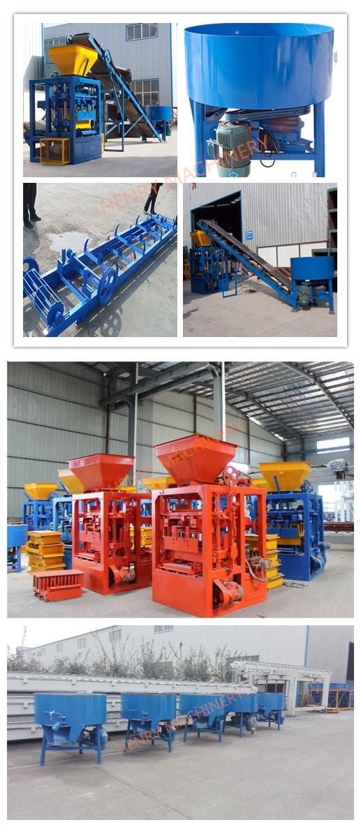 Qt4-24 Most Popular Simple Vibrated Concrete Cement Brick Block Making Machine