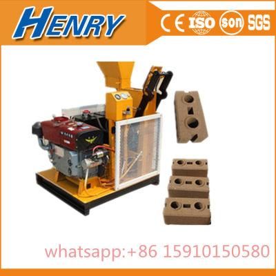 Hr1-25 Diesel Engine Power Lego Soil Clay Interlocking Brick Making Machine in Price